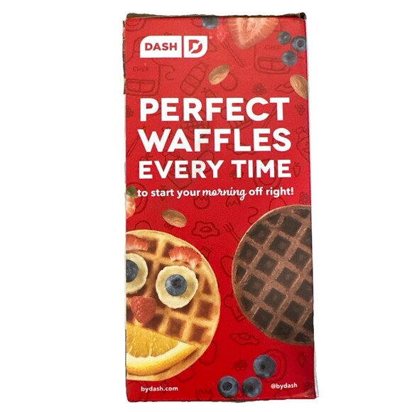 Dash Mini Waffle Maker 4” Cooking Non Stick 350 Watt Fast Breakfast Purple NEW! - Picture 4 of 6